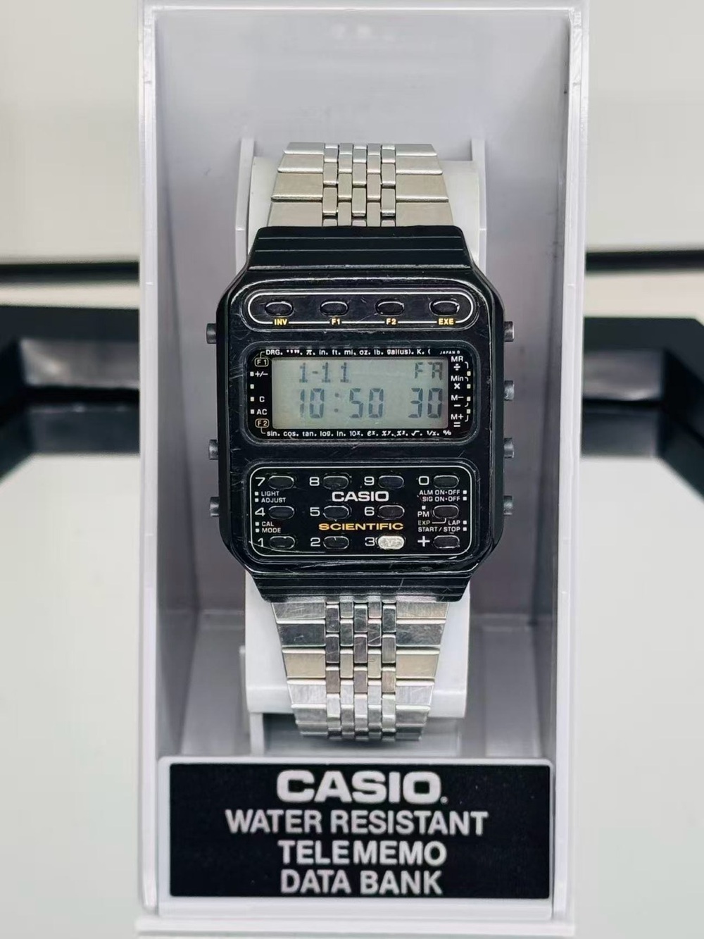 Rare Vintage Casio CFX-20 Scientific Calculator Watch Japan RX LED Alarm Working